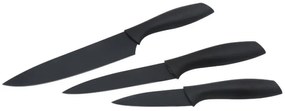 Set cutite Rosberg R51633B3, 3 piese, Otel, Acoperire antiaderenta, Negru