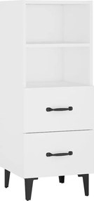 vidaXL Servantă, alb, 34,5x34x90 cm, lemn compozit