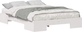 vidaXL Cadru de pat Alb 135 x 190 cm