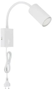Lampă de perete flexibilă ROBBY 1xGU10/25W/230V albă Globo 57911WW