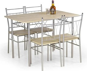 Set masa si 4 scaune FAUST, stejar sonoma