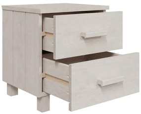 Noptiera, alb, 40x35x44,5 cm, lemn masiv de pin 1, Alb
