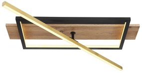 Plafoniera LED design indistrial Beatrix negru 60,5x20cm