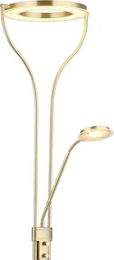Globo 59038MD - Lampă de podea LED dimabilă EBRO 20W/230V + 4W 3000K alamă