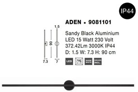 Aplica LED design liniar cu protectie IP44 Aden 90cm