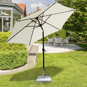 Outsunny Suport Baza Pentru Umbrela de Gradina in Marmura 29kg, 42x42x36cm