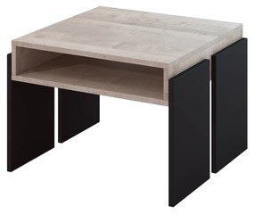 Masă de cafea Ramea (Stejar platinum grange + Negru). 1055242