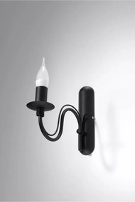 Aplică de perete neagră din metal Fiorano – Sollux