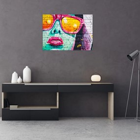 Tablou pe sticlă - Graffiti (70x50 cm)
