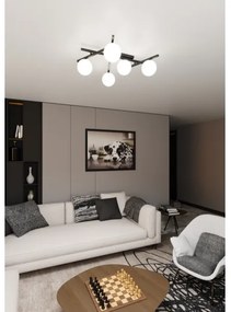 Plafonieră SMART 5xE14/10W/230V negru/alb