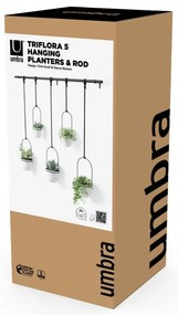 Ghivece decorative 5 buc. din plastic pentru ierburi aromatice/de agățat / de perete ø 7,5 cm Triflora – Umbra