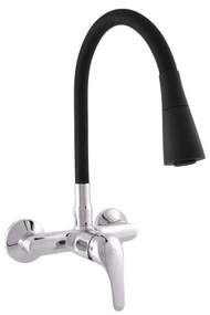 RAV Slezák SA002.5/13 - Baterie pentru chiuvetă SAZAVA, 32,3 cm, negru/crom lucios