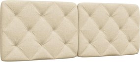 vidaXL Pernă pentru tăblie de pat, crem, 120 cm, material textil
