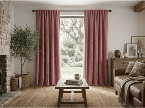 Draperie opaca ELVIO VELVET 140x250 cm, roz vechi. Agatat: Inele metalice