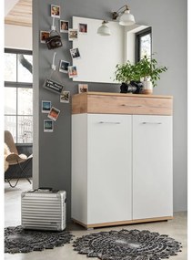 Pantofar alb cu sertar cu aspect de lemn de stejar Topix – Germania