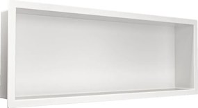 Raft incastrat dreptunghiular Balneo Wall-Box One cu rama 60x20x10 cm alb mat