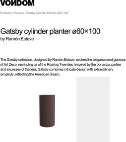 Ghiveci plante design decorativ modern exterior / interior GATSBY 60x100cm