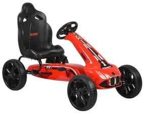 Kart cu pedale pentru copii NOVOKIDS® Monte Carlo Kart PRO, 3-8 ani , Maxim 40 kg, 113 cm lungime, Carena, Structura metalica, Frana de mana, Functie