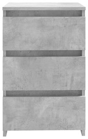 Noptiere, 2 buc., gri beton, 40x35x62,5 cm, lemn compozit 2, Gri beton