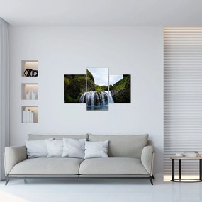 Tablou - Stânci cu cascadă (90x60 cm)