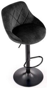 Scaun de bar H101 velvet negru
