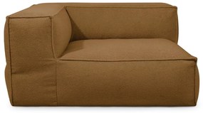 Fotoliu bean bag maro cu tapițerie din țesătură bouclé Mass Corner 150 Left – SLOWDOWN