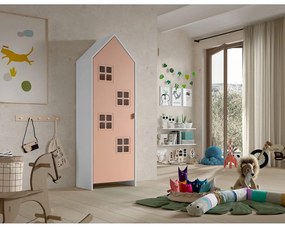 Șifonier de copii alb/roz 58x172x37 cm Casami Bruges – Vipack