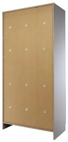 Dulap din lemn Visio LUX - 6 cutii, 90 x 45 x 185 cm, incuietoare cilindrica, gri
