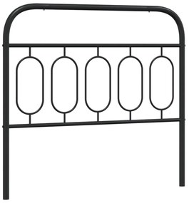 377146 vidaXL Tăblie de pat metalică, negru, 100 cm