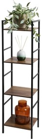 Raft metalic 4 rafturi MDF, 29,5 x 23,5 x 106,5 cm