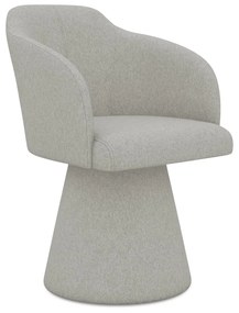 Scaun de sufragerie gri deschis tapițat Kanoa – Makamii