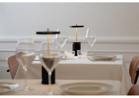 Veioză neagră LED cu intensitate reglabilă din marmură cu abajur din metal (înălțime 25,5 cm) Asteria Move Mini – UMAGE