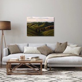Tablou pe sticlă - Priveliște spre dealurile din Thailanda (70x50 cm)