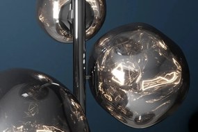 Lampa de podea moderna cu 7 globuri sticla fumurie LIQUID DIAMOND A-46024 VC