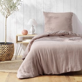 Set de lenjerie de pat din bumbac cu textură, ANGELIA, 140 x 200 cm