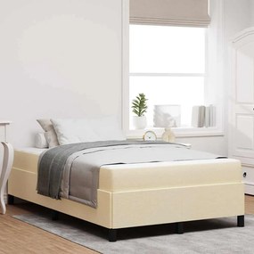 vidaXL Pat cu arcuri Crema, Negru 120 x 200 cm