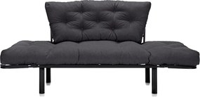 Canapea Extensibilă 2 locuri SUNNY, pentru terasă, 155x70x85 cm, Gri-Inchis-Enjoy