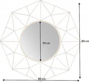 Oglinda de perete decorativa Diamond 80cm, alama