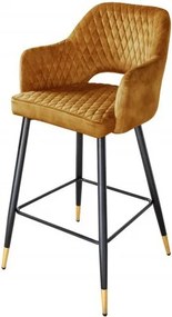 Set 2 scaune de bar Paris galben mustar