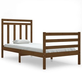 3105303 vidaXL Cadru de pat, maro miere, 90x200 cm, lemn masiv