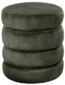 Taburete cu spatiu de depozitare, Catifea Verde, VOQUE 50cm