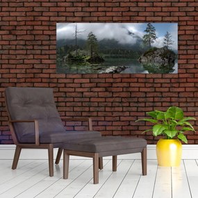 Tablou cu pomi în lac (120x50 cm)