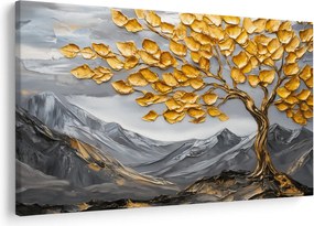 Tablou – Arbore cu frunze aurii (90x60 cm)