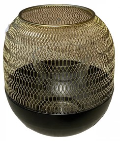 Suport lumanare ORLANDO, metal sticla, 15x13 cm