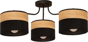 Plafonieră aplicată ALBA 3xE27/15W/230V Ø 66 cm negru/maro