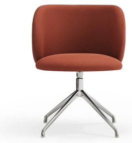 Scaun de sufragerie cărămiziu tapițat Mogi – Teulat