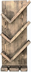 Suport sticle vin AA062, nuc deschis, lemn, 22x11x60 cm
