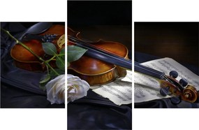 Tablou - Trandafiri și vioară (90x60 cm)