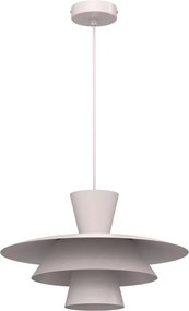 Lustră suspendată pe cablu PLATO, 1xE27/15W/230V, crem
