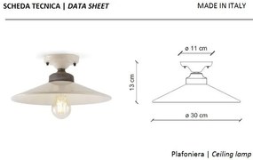Plafoniera design retro realizata manual din ceramica COLORS
